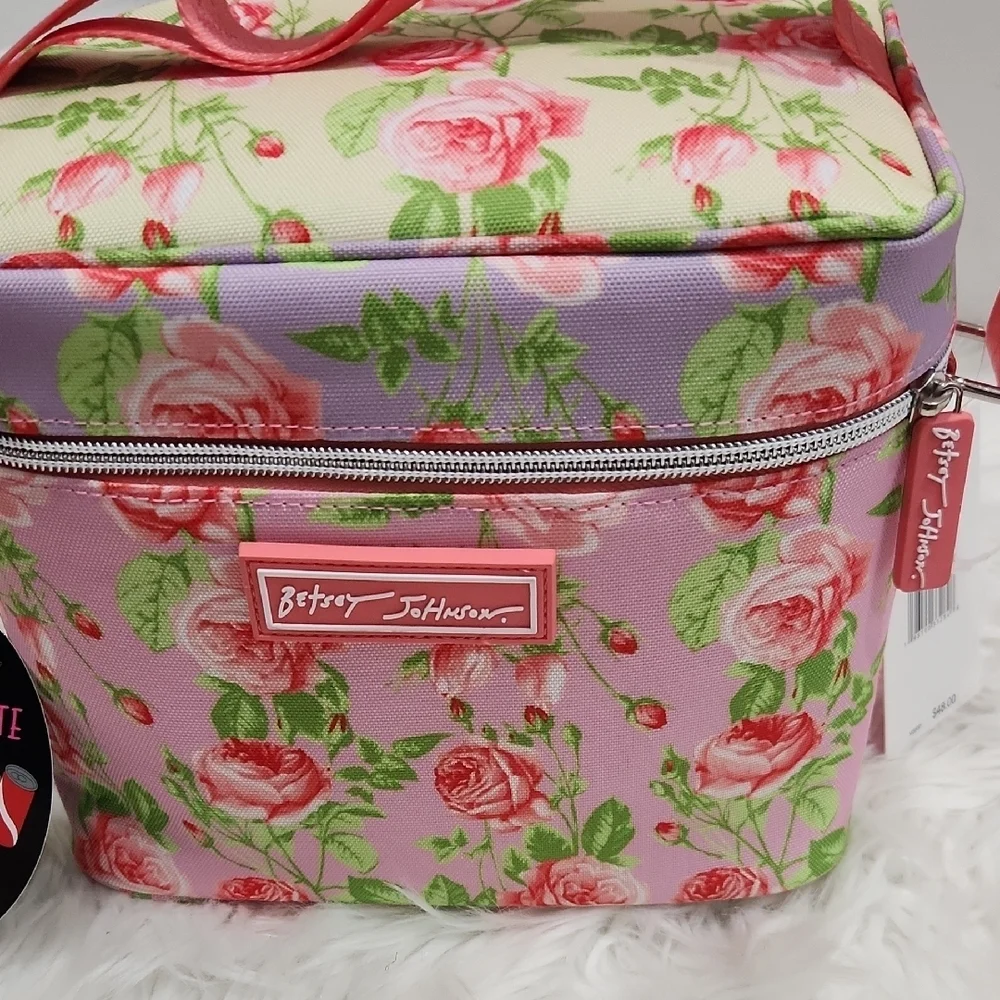 💕▪️Betsey Johnson▪️Pink Multi 6 Pack Cooler Lunch Tote Floral Bag